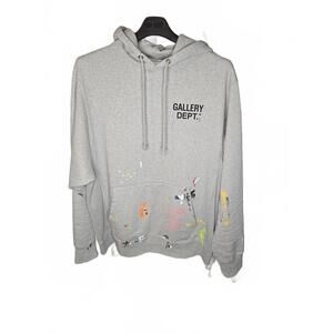 XL GALLERY DEPT. GREY PAINT HOODIE